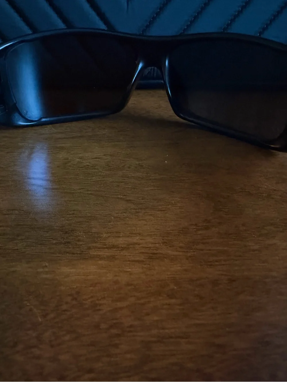 Oakley Black Frame Sunglasses with Blue-Green Mirrored Lenses Antix